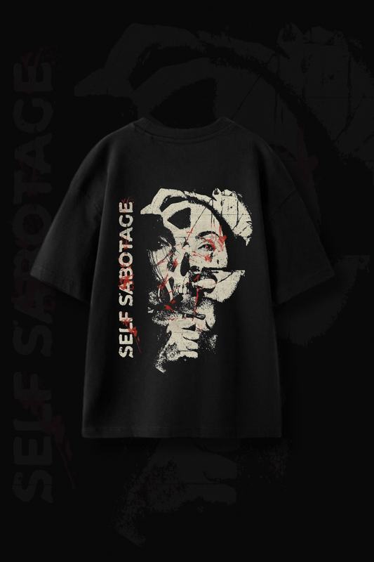 Sabotage Black Oversized T-Shirt