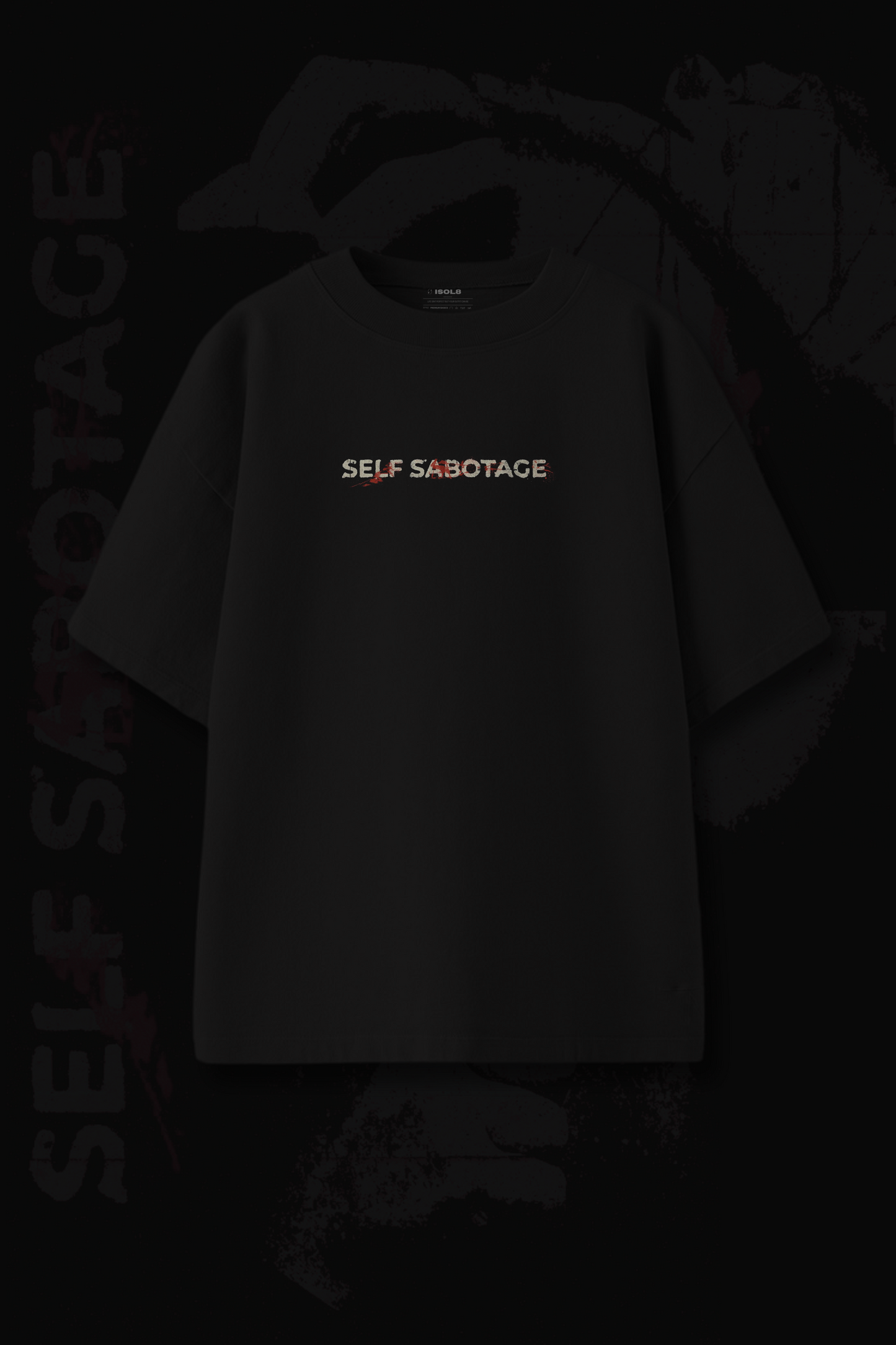 Sabotage Black Oversized T-Shirt